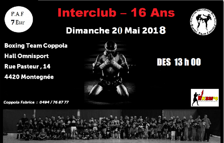InterClub -16 ans le 20/05/2018 à Montegnée en Belgique !!!