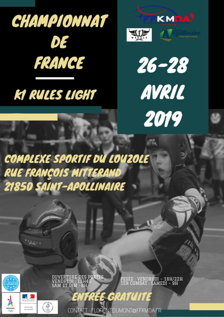 Championnat de France FFKMDA en K1 Rules Light !!!